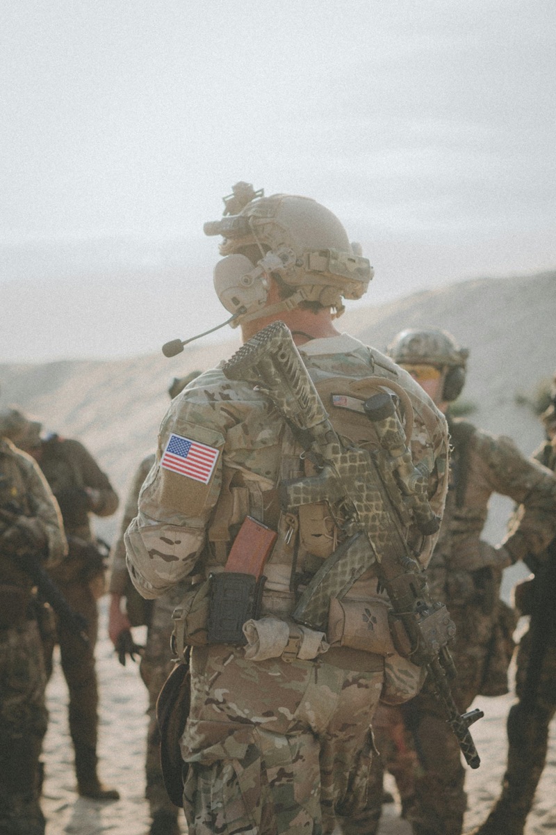 US service member in the field